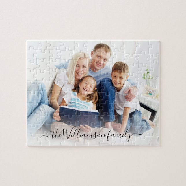 Family Photo Memories Personalised Custom Keepsake Jigsaw Puzzle (Horizontal)