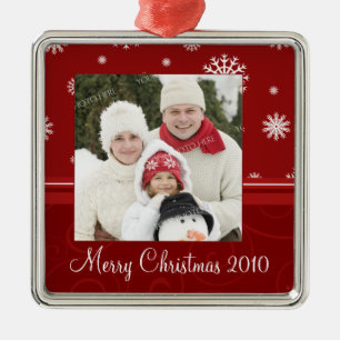 Family Photo Merry Christmas 2010 Ornament