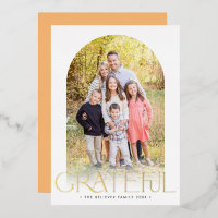 FAMILY PHOTO minimal arch GRATEFUL gold