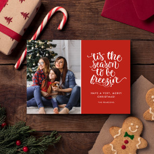 Family Photo Modern Christmas Holiday  Card