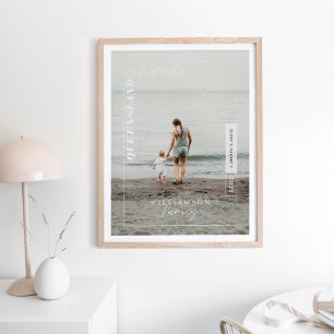 Family Photo Modern Editorial Travel Keepsake Poster
