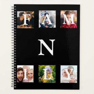 Family Photo Monogram Collage Personalised Planner