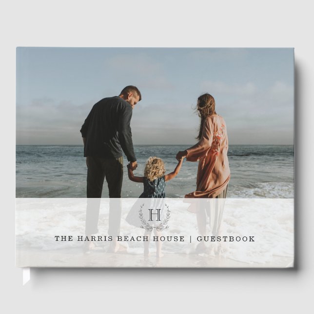Family Photo | Monogram | Guest Book (Front)