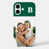 Family Photo Monogrammed Hunter Green