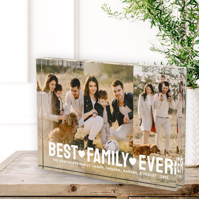 Family Photo Name Best Family Ever Collage Block (Creator Uploaded)