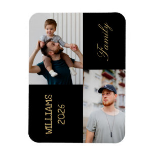 Family Photo name fathers day Magnet