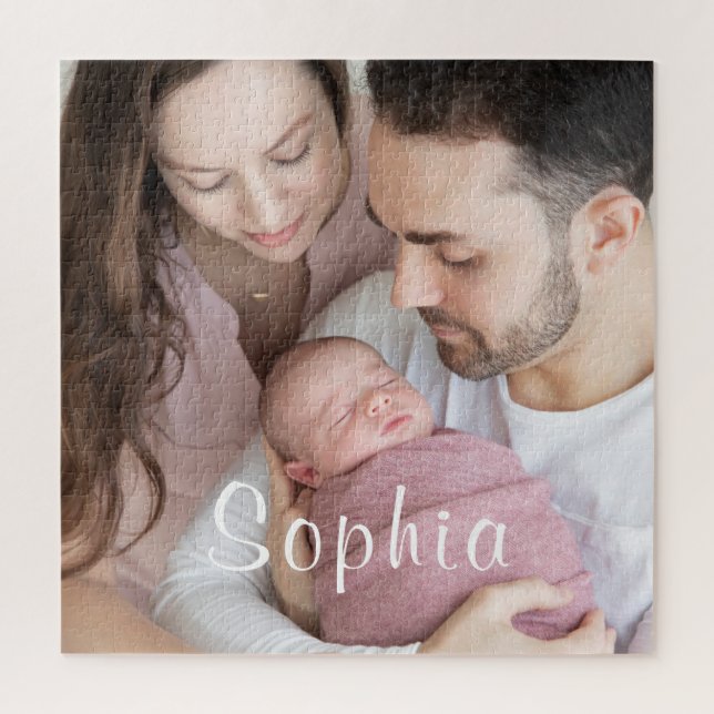 Family Photo Newborn Baby Girl Photography Jigsaw Puzzle (Vertical)