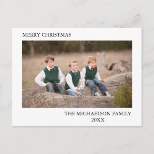 Family Photo Personalised Holiday Postcard