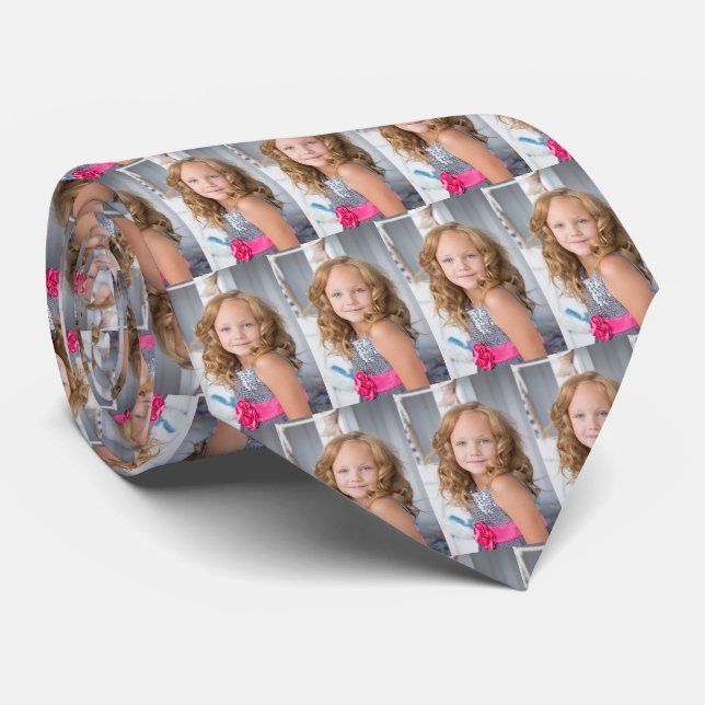Family Photo Personalised Tie (Rolled)