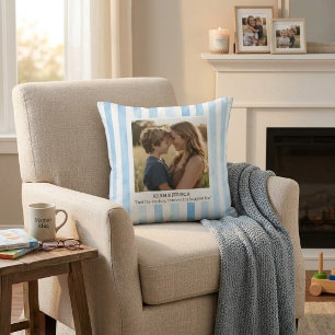 Family Photo Pillow,Custom Names & message  Cushion