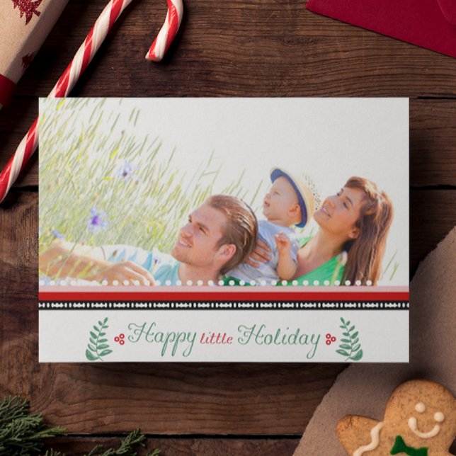 Family Photo Red Green Holly Happy little Holiday (Creator Uploaded)