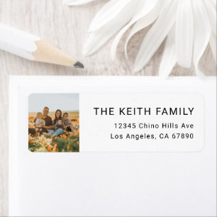 Family Photo Return Address Label