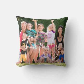 Family Photo Script Family Cushion