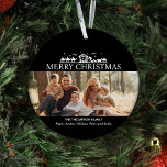 Family Photo Simple Nativity Religious Christmas Ceramic Ornament<br><div class="desc">Introducing our Family Photo Simple Nativity Religious Christmas Ceramic Ornament, a cherished and meaningful addition to your holiday decorations. These ornaments are not only beautifully designed but also convey the timeless message of faith and love. Customised with your family photo and a gospel message, these religious Christmas photo ornaments are...</div>