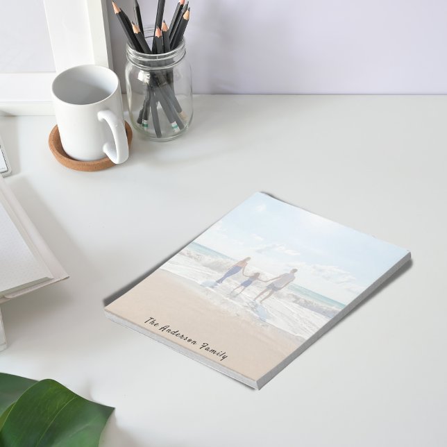 Family photo summer vacation monogram notepad (Creator Uploaded)