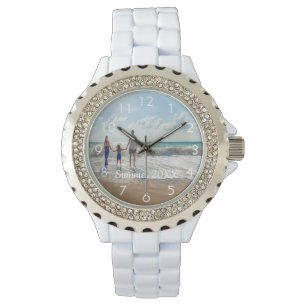 Family photo text watch white