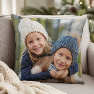 Family Photo Two Sided Holiday Seasonal Cushion