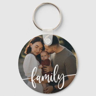 Family Photo Typography   Key Ring