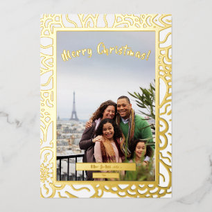 Family Photograph Last Name Christmas Holiday 