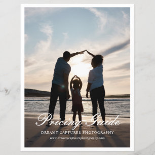 Family Photographer Photography Session Price List Flyer