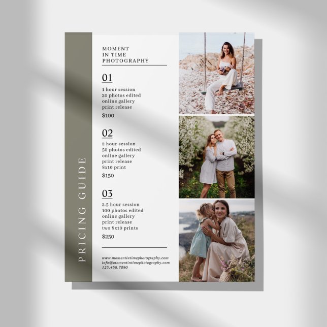 Family Photography Photography Pricing Guide List Flyer (Creator Uploaded)