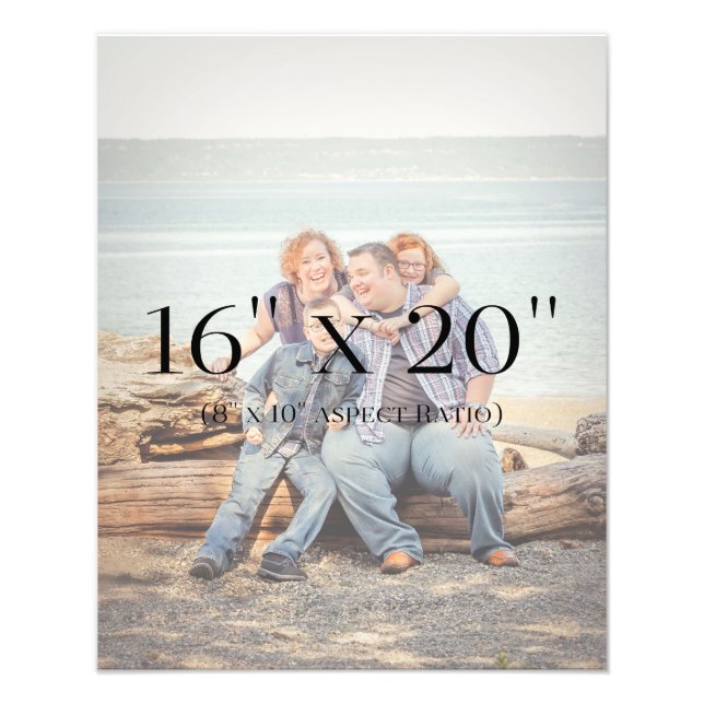 Family Photos 16x20 TEMPLATE Photo Print (Front)