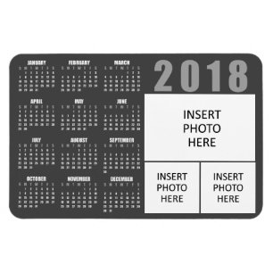 Family Photos 2018 Calendar Magnet - 3 Pictures
