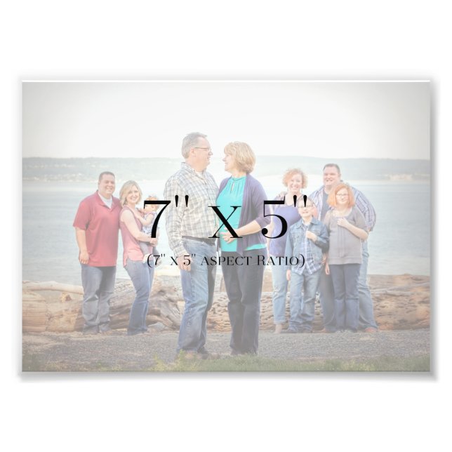 Family Photos 7x5 TEMPLATE Photo Print (Front)