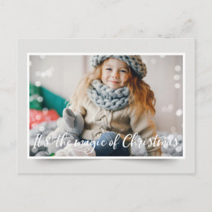 Family Photos and Sparkles Magical Holiday Postcard