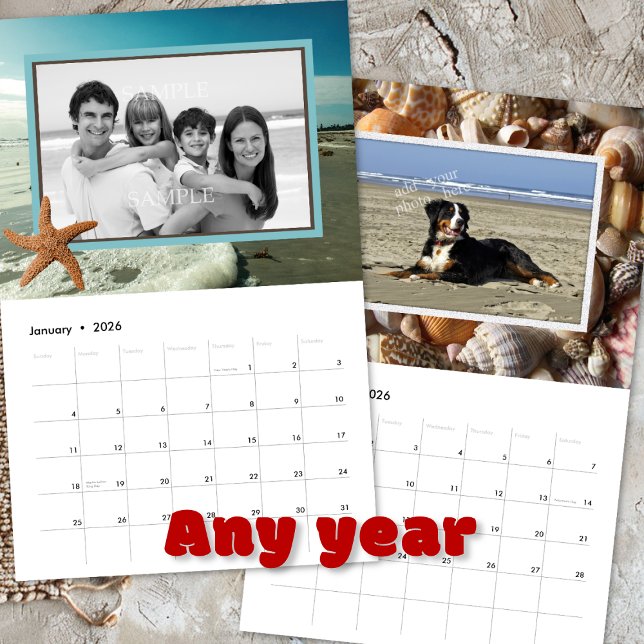 Family Photos Beach Life Ocean Seashells Calendar (Creator Uploaded)