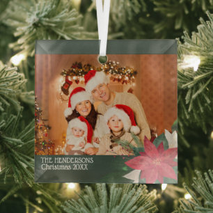 Family Photos Christmas Ornament Poinsettia 