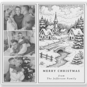 Family Photos Christmas Village in Winter