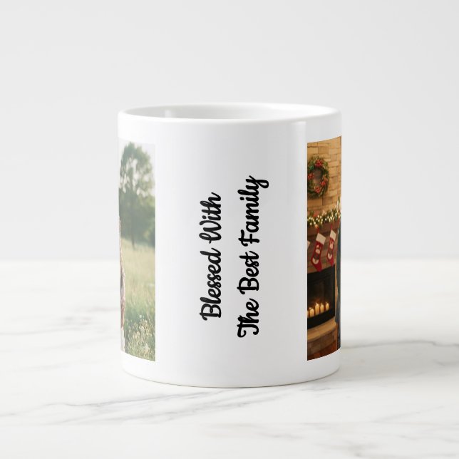 Family photos  large coffee mug (Front)