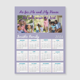 family photos magnet calendar card