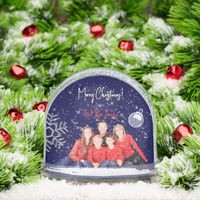 Family picture Christmas and New Year Greetings Snowglobe (Christmas)