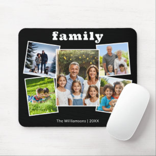 Family Picture Gallery 5 Photos Modern Collage Mouse Pad