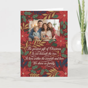 Family Poem Photo Modern Typographic Christmas Card