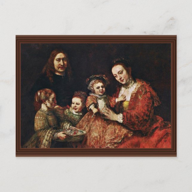 Family Portrait By Rembrandt Harmenszoon Van Postcard (Front)