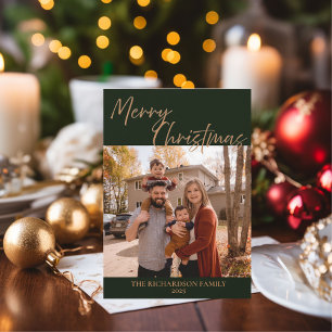 Family Portrait Merry Christmas Card 