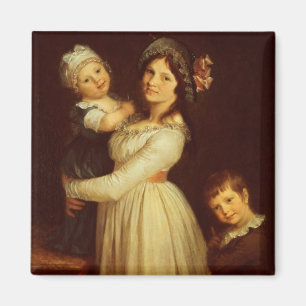 Family portrait of Madame Anthony and her children Magnet