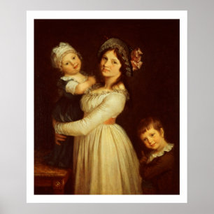 Family portrait of Madame Anthony and her children Poster
