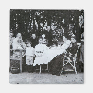 Family portrait of the author Leo N. Tolstoy Magnet