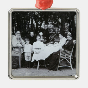 Family portrait of the author Leo N. Tolstoy Metal Tree Decoration