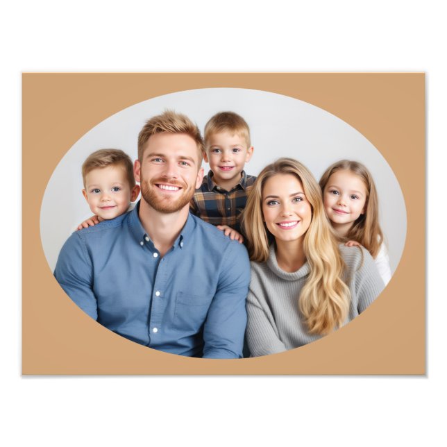 Family Portrait Photo Enlargement Template Oval (Front)