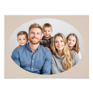 Family Portrait Photo Enlargement Template Oval Print