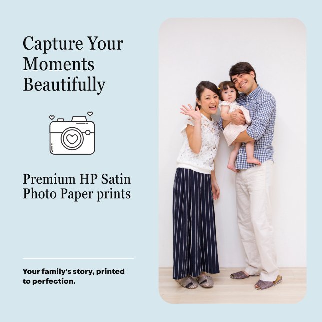 Family Portrait Premium Satin Photo Print (The "Family Keepsake" Print | Premium Satin Photo Portrait)