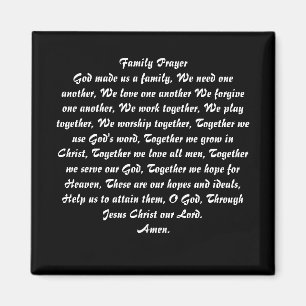 Family Prayer Magnet