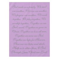 Family Prayer Tablecloth