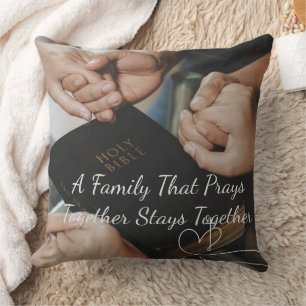 Family Praying Together Cushion