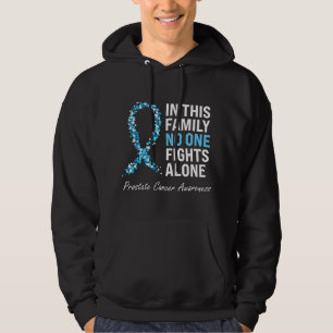 Family Prostate Cancer Awareness Light Blue Ribbon Hoodie